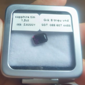 SA0001-Sapphire tím 1,5ct