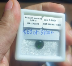 SA0009-SA xanh buôn hồ 1,69 ct